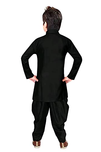Image of Boys' Cotton Printed Krishna Style Kurta and Dhoti Pant Set