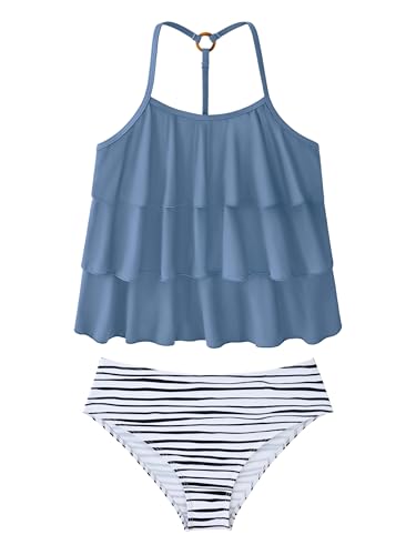 Image of UIQUR Girls Swimsuit Two Pieces Tankini Set Bikini Bathing Suits 7-16Y