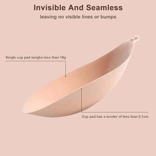 Image of Cheekee Ultimate Comfort & Support: Women's & Girl's Strapless Push-Up Wire-Free Stick-On Invisible Bra with Breathable Fabric, Reusable Design
