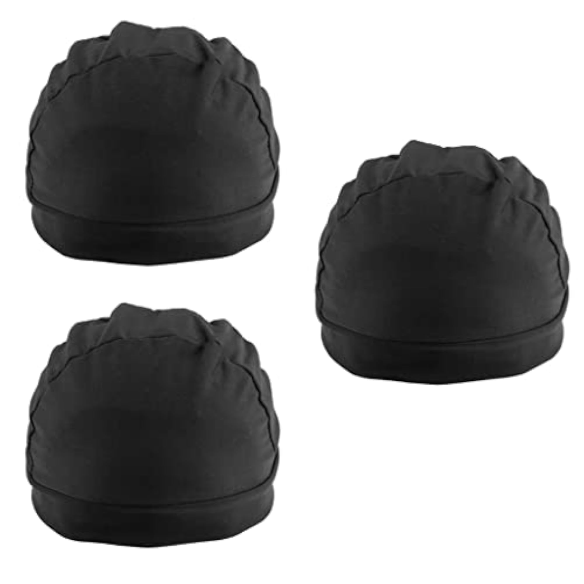 Black Spandex Dome Cap for Making Wigs, 3pcs