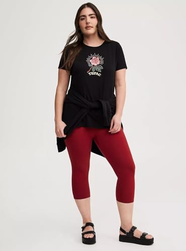 Image of FULLSOFT Plus Size Capri Leggings for Women- XL-4XL High Waist Tummy Control Stretchy Workout Yoga Pants Plus Capris