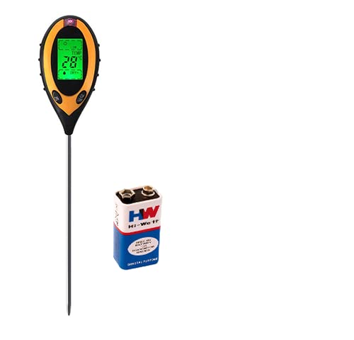 Alfa Mart 4-in-1 Hydroponic Soil Ph Tester Moisture Meter Ph Gardening Water Soil Testing Machine with Sensor Prob and Clear Digital LCD Display Set Home and Garden Plants Combo
