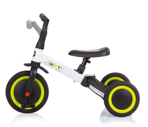 Chipolino Dreirad Smarty 2 in 1 Laufrad Gummireifen umbaubar Pedale verstellbar, Farbe:gelb weiß – Bild 4