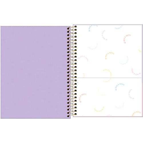 Tilibra - Caderno Capa Plástica, 80 Folhas, 1 Matéria, Multicor, Pacote de 1