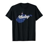 Wheeling West Virginia WV Map T-Shirt