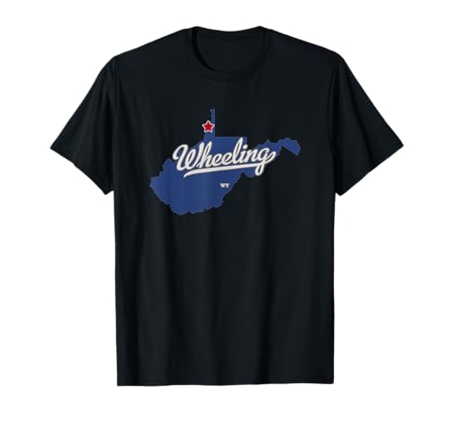 Wheeling West Virginia WV Map T-Shirt