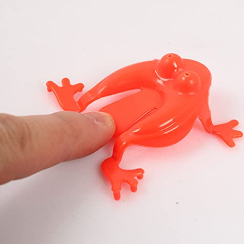 TOYANDONA 24 Pcs Sapos de Plástico a Granel Brinquedo de Salto de Sapo Pressionando O Dedo Engraçado