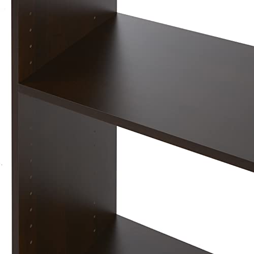 Easy Track Vertical Hanging Tower Closet Storage Solution Organizer Accessory Kit With Clothes Rod And 2 Open Shelves, Truffle Finish #TOP3