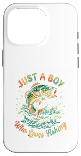 Just A Boy Who Love Fishing Bass Cartoon �X�}�z�P�[�X iPhone 16 Pro �p