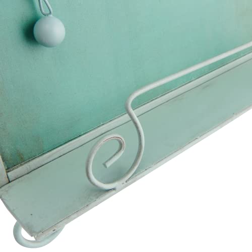 Creative Co-Op Farmhouse Metal Cookbook Holder, Distressed Aqua #TOP5