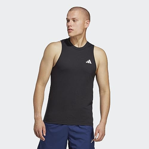 adidas Hombre Train Essentials Feelready Training Sleeveless tee, Black/White, XL