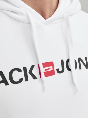 JACK & JONES JJECORP Old Logo Sweat Hood Sudadera con Capucha, Blanco, L para Hombre - imagen 6