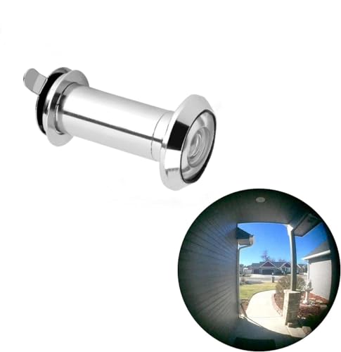 Safety Door Viewer,Zinc Alloy 220-degree Door Viewer Wide Viewing Peephole with Heavy Duty Rotating Cover for Home Office Hotel