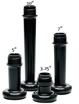 Universal Bedlegs 10" 2Pc Plastic Screw-In Legs Set Of 9, Black #TOP2