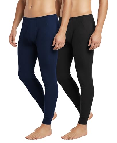 Andrew Scott Men's Traditional Waffle Thermal Underwear Bottoms | Cotton Blend Baselayer Thermal Pants | Multi Packs
