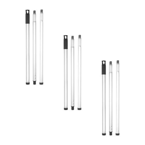 Superio 3 Part Heavy Duty Stainless Handle with Hanging Loop for Easy Storage (3 Pack)