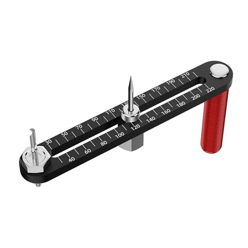 Extendable Thin Guide Round Cutter with Metric and Imperials Scales for Accurate Woodworking Standard Cutter Thin