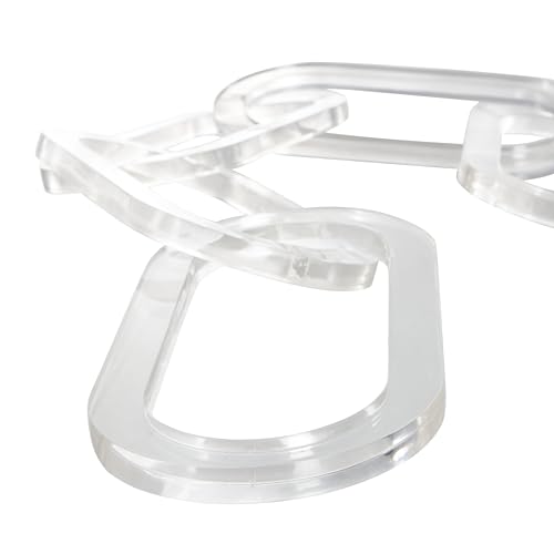 Escultura Decorativa de Cadena Oval Acrílica Transparente 27" miniatura 5