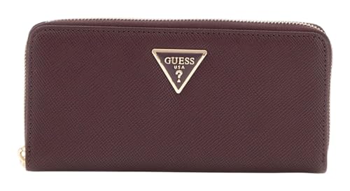 GUESS Laurel SLG compagnon en similicuir grainé aubergine