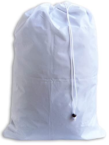 Extra Large Jumbo Laundry Bag with Drawstring, Color: White, Size: 44.5 x 28.5