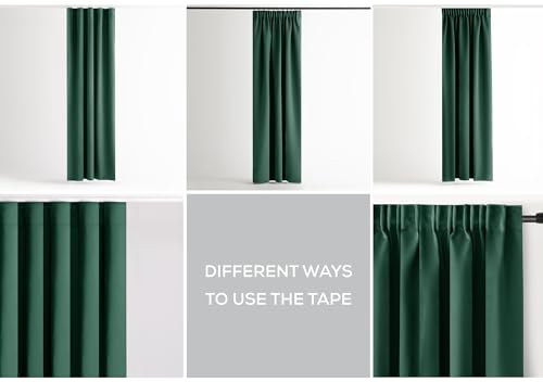 Cortina opaca de 140 x 245 cm textil para ventanas de dormitorio 8