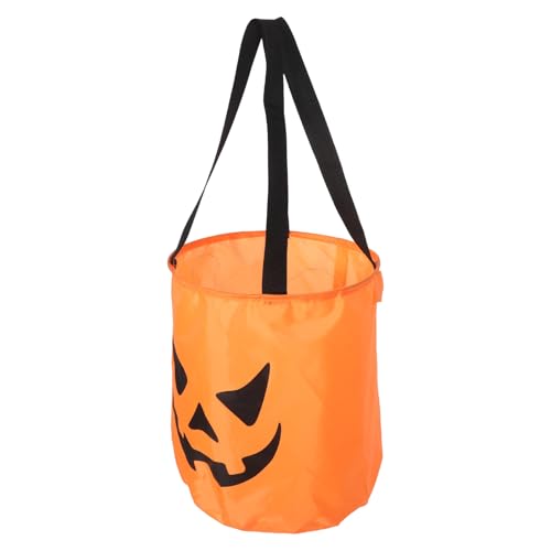 LOLIPPYY Secchio di Zucca Illuminato per Halloween Luce LED Cestino di Caramelle Forma di Zucca per Feste di Dolcetto o Scherzetto Secchio di Dolcetti di Halloween Portatile