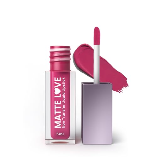 Image of Hilary Rhoda Matte Love Non Transfer Liquid Lipstick | Lightweight & Matte Finish | Waterproof Lipstick for Women | Long Lasting & Non-Drying Lipstick | 5ml (Mouve Pink - Shade 11)