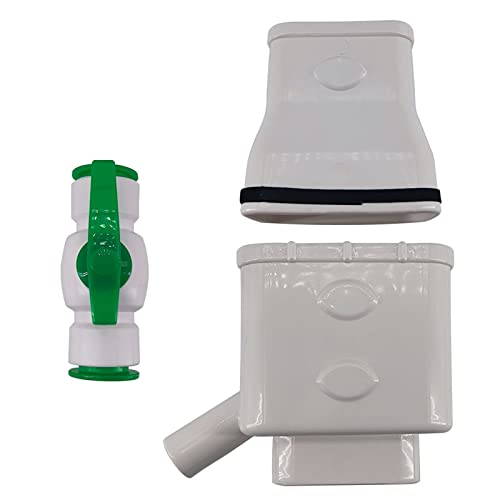Astamotor Rainwater Collection System, Gutter Downspout Diverter Kit Rain Barrel Diverter Kit With Shut Off Valve Fit For 2'' X 3'' Standard Gutter Downspout Rain Water Catching System #TOP2