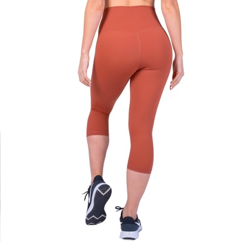 SunplusTrade Calça legging feminina para ioga, ginástica, corrida, calça capri 7/8, Âmbar, PP