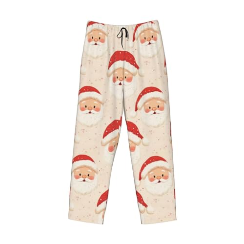Santa Snowman Christmas Mens Pajama Pants Cozy Lounge Baggy Lightweight Pj Pants Lounge Bottoms With Elastic Waist4