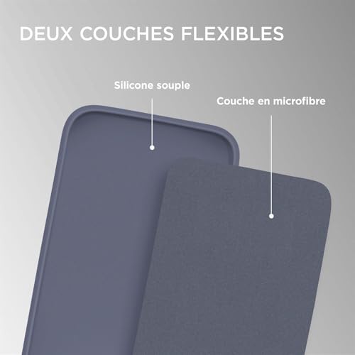 Coque silicone pour iPhone 17 Pro Max design épuré protection surélevée