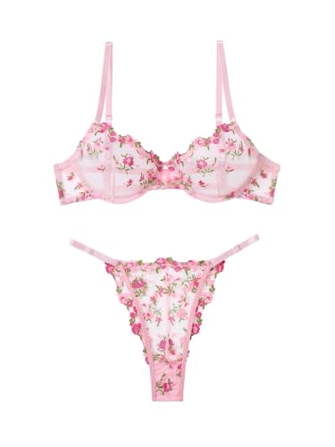 Image of Lilosy Sexy Lingerie Set 2 Piece Women Push Up Bra and Panty 3XS-5XL