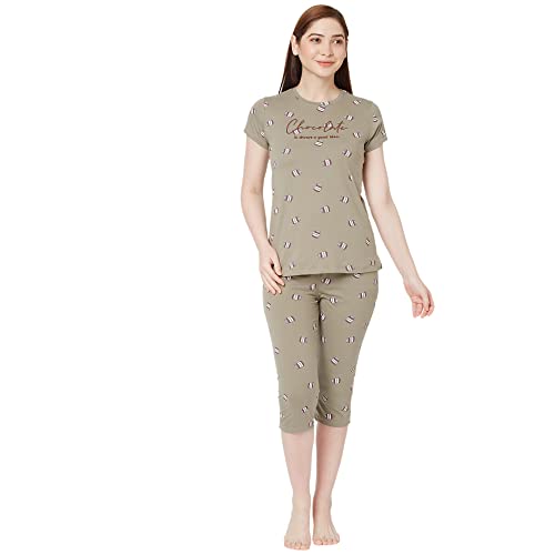 Image of Sweet Dreams Printed Cotton Regular Fit Womens Nightsuit