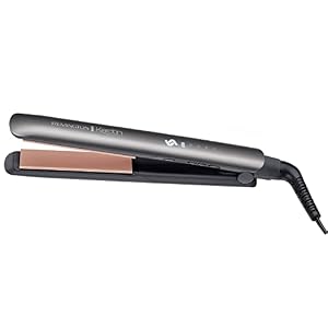 Remington Keratin Protect Intelligent Hair Straightener – Heat Sensor measures hair moisture levels and adapts to the optimum temperature – Plates are infused with Keratin & Almond oil, S8598