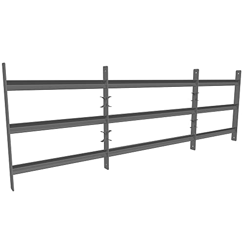 Melko Grille de fenêtre, garde-corps, protection anti-effraction, en acier, 45 x 100-190 cm, garde-corps à barres, protection anti-effraction, pour balcon,...