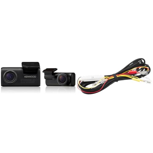 ケンウッド(Kenwood)前方・後方撮影 WDR搭載ドライブレコーダー DRV-E40W 製品3年保証 スマートコンパクトデザインモデル & 駐車監視電源コード CA-DR110 【セット買い】