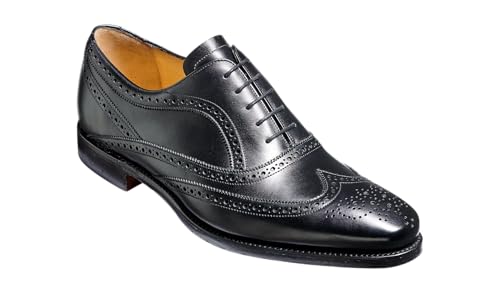 Image of BARKER Turing Men's Handmade Leather Brogue Oxford Dress Shoes - Timeless Elegance & Superior Craftsmanship for Formal & Business Wear