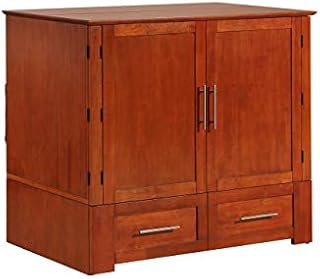 Emurphybed Daily Delight Murphy Cabinet Chest Bed with Charging Station & 6" Memory