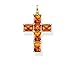 Thomas Sabo Anhänger Kreuz Orangefarbene Steine PE890-971-8