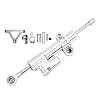 Stabilisateur D’amortisseur de Direction de Moto, Support en Aluminium de Billette 6063 Adapté pour Ninja ZX-6R 2007-2008