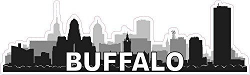 StickerTalk Buffalo Skyline Vinyl Sticker, 10 inches by 3 inches
