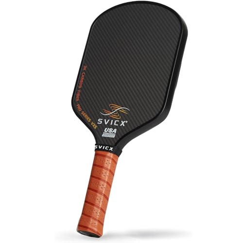 Pickleball Paddle,3K Carbon Fiber Pickleball Paddles with High Control & Spin,High Performance Paddle,16MM T700 Carbon Fiber Pickleball Racket,2025 Pro Carbon Paddle Set,USAPA Approved(Black Edge)