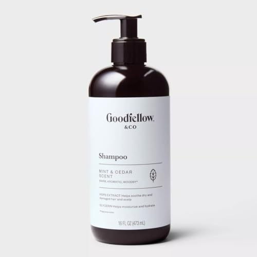 Goodfellow & Co Moroccan Mint & Cedar Shampoo, Daily Moisturizing Formula with Hops Extract, Sulfate-Free, 16 fl oz