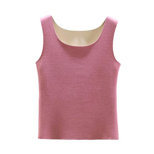 HGps8w Women's Thermal Tank Tops Basic Sleeveless Crewneck Base Layer Vest Seamless Warm Winter Fleece Loungewear Shirts