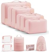 OlarHike 11 Set Packing Cubes for Travel,Gifts for Women Mom Kids,TSA Approved Bags for Makeup,Co...