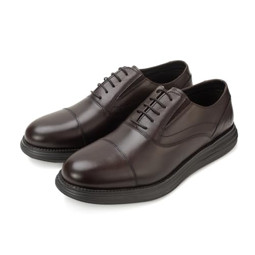 Image of Thomas Crick Genuine Leather Oxfords with Enhanced Comfort and Grip Lace -UP Shoes