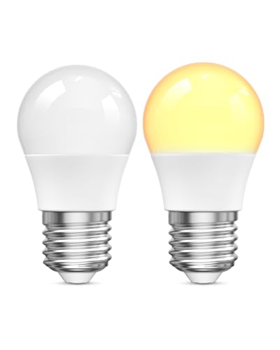 BrightArk E27 Screw Bulb, E27 LED Bulb 5W Equivalent to 40W Incandescent Bulb, G45 Edison Screw Bulb Warm White 3000K 400LM, LED Golf Ball Light Bulbs Energy Saving Non-Dimmable No Flicker, 2 Pack