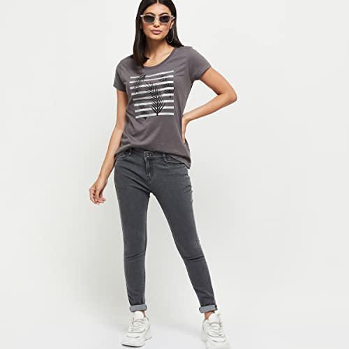 Image of Max Women's Cotton Printed Round Neck Regular Fit T-Shirt