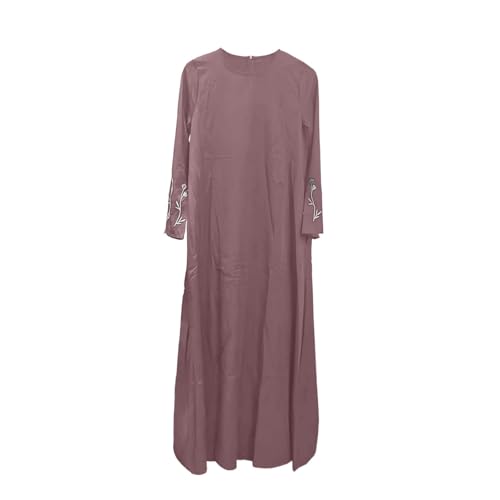 Robe de style ethnique longue brodée chic et décontractée