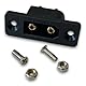 VUNIVERSUM 2X Paar XT90E-M Einbaustecker + XT90H Stecker mit Gummikappe, Schrauben für Lipo Akku XT90 Hochstrom 2Pin Verpolsicher
